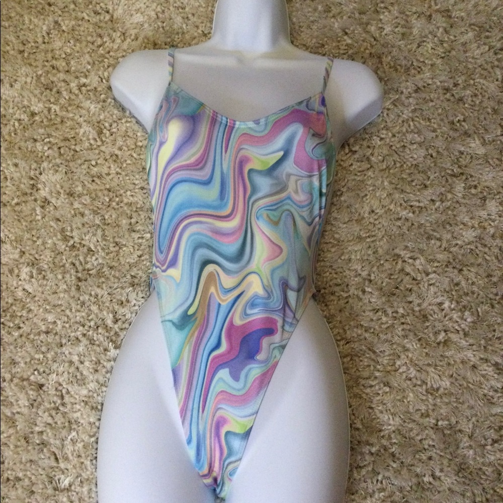 Nasty gal one piece swim multicolor